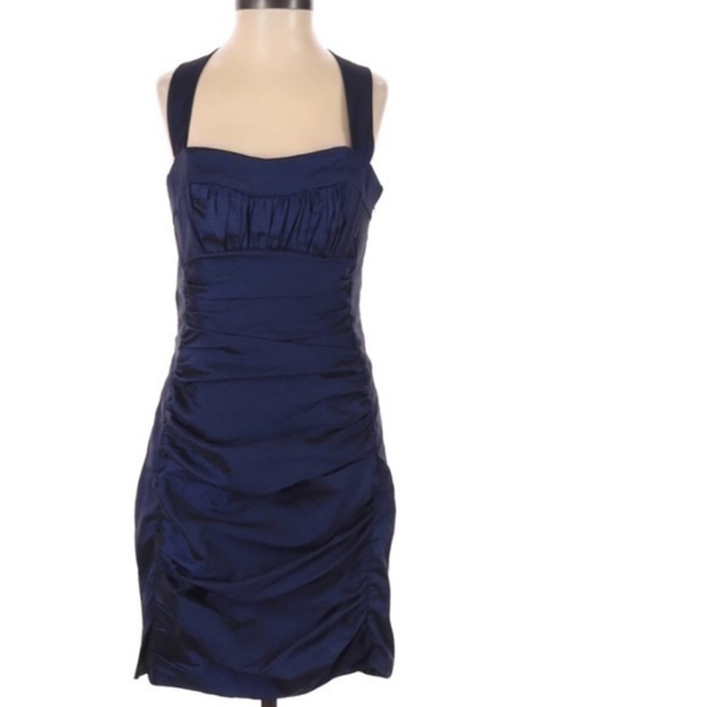 Jessicaโ McClintock Blue Purple Open Back Dress 4